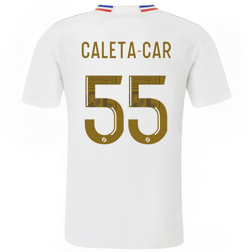 Hombre Camiseta Duje Caleta-Car #55 Blanco 1ª Equipación 2023/24 La Camisa Argentina