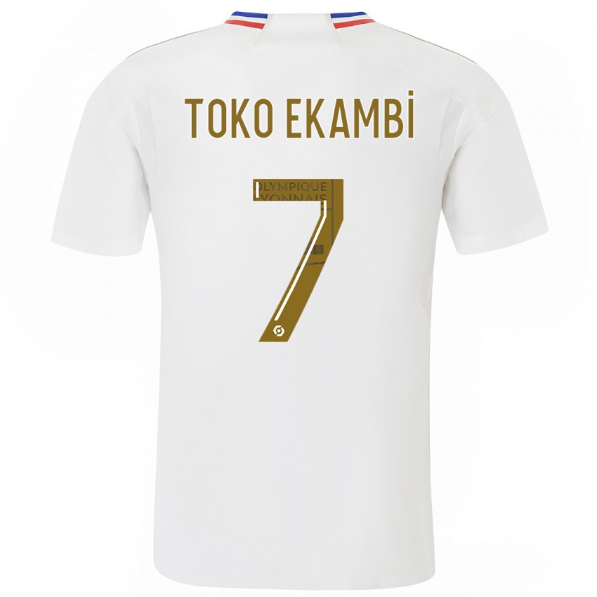 Hombre Camiseta Karl Toko Ekambi #7 Blanco 1ª Equipación 2023/24 La Camisa Argentina