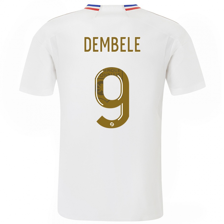 Hombre Camiseta Moussa Dembele #9 Blanco 1ª Equipación 2023/24 La Camisa Argentina
