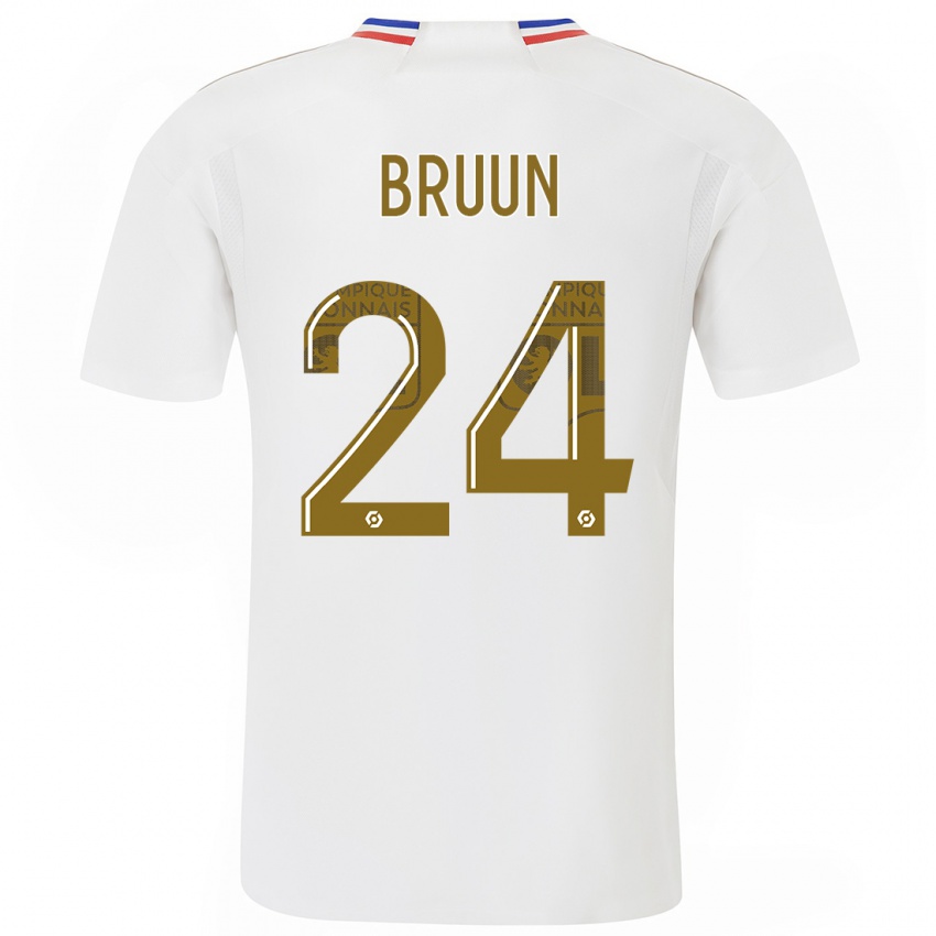 Hombre Camiseta Signe Bruun #24 Blanco 1ª Equipación 2023/24 La Camisa Argentina