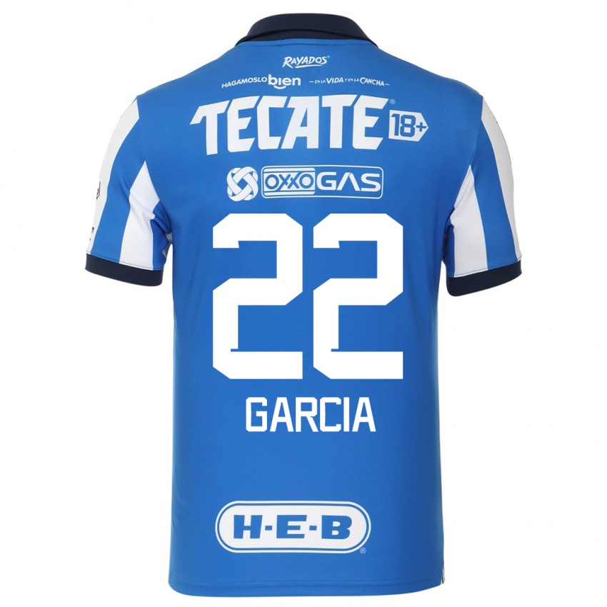 Hombre Camiseta Diana Garcia #22 Azul Blanco 1ª Equipación 2023/24 La Camisa Argentina