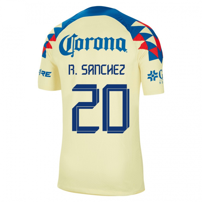 Hombre Camiseta Richard Sanchez #20 Amarillo 1ª Equipación 2023/24 La Camisa Argentina