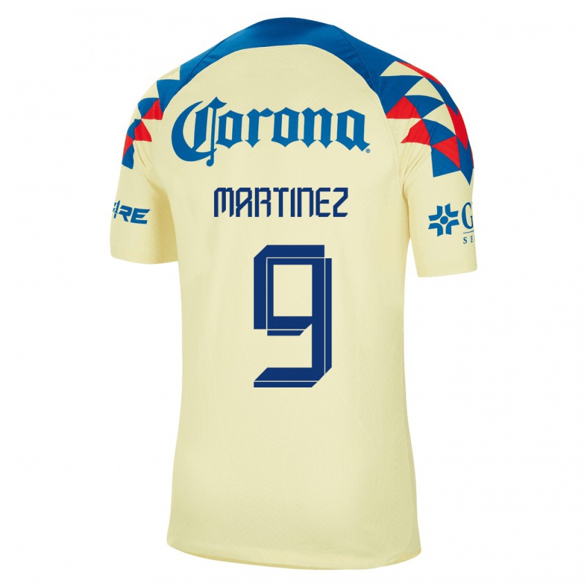 Hombre Camiseta Roger Martinez #9 Amarillo 1ª Equipación 2023/24 La Camisa Argentina