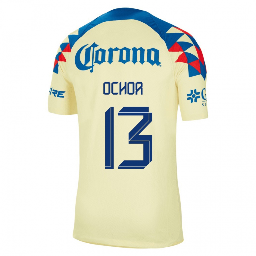 Hombre Camiseta Guillermo Ochoa #13 Amarillo 1ª Equipación 2023/24 La Camisa Argentina