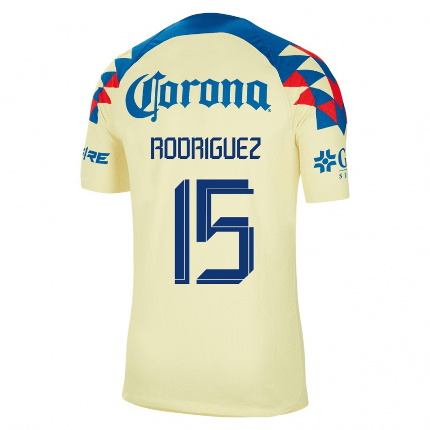 Hombre Camiseta Kimberly Rodriguez #15 Amarillo 1ª Equipación 2023/24 La Camisa Argentina