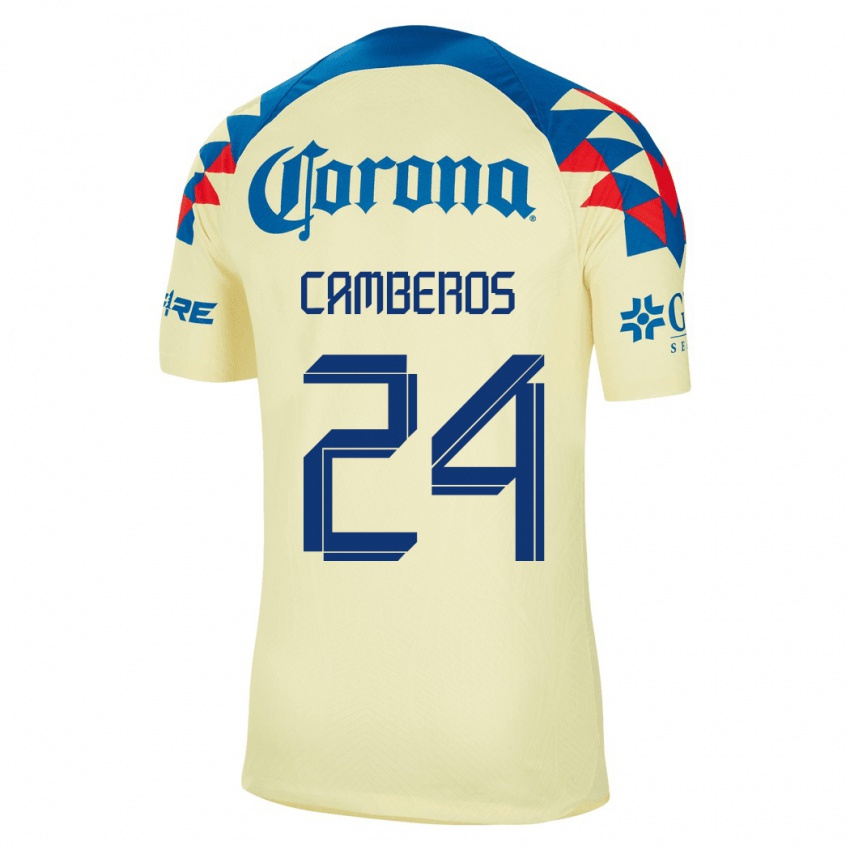 Hombre Camiseta Scarlett Camberos #24 Amarillo 1ª Equipación 2023/24 La Camisa Argentina