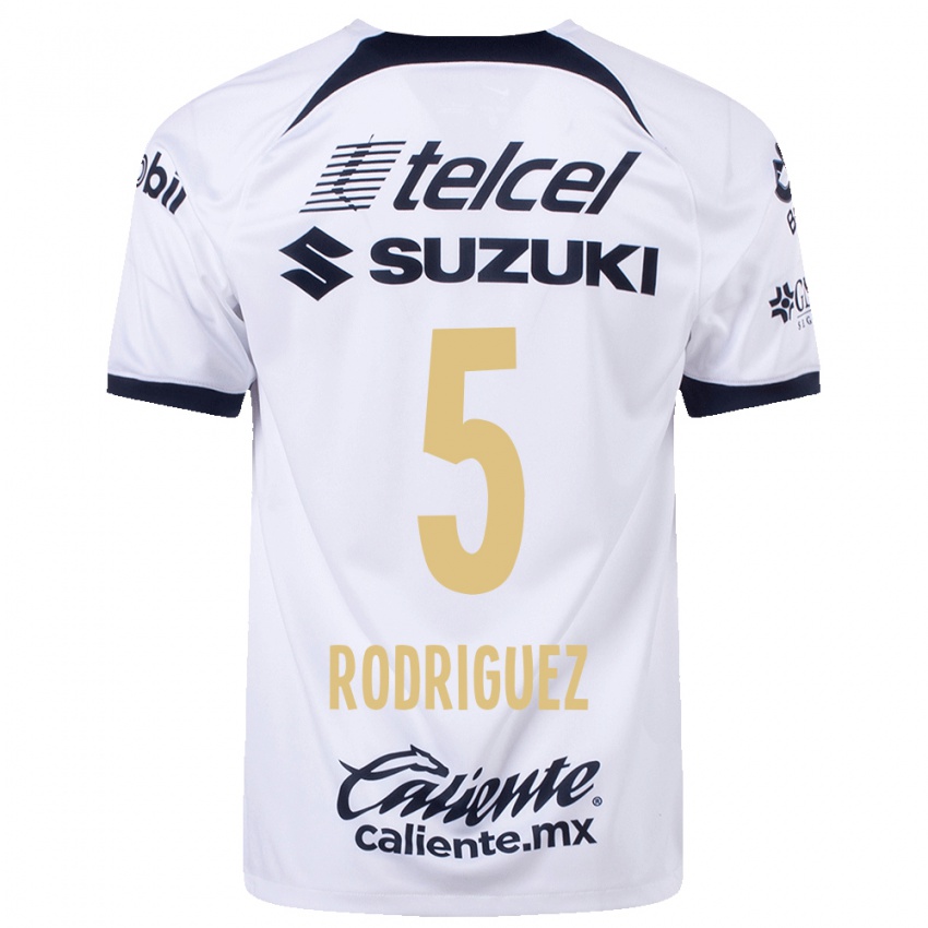 Hombre Camiseta Jeronimo Rodriguez #5 Blanco 1ª Equipación 2023/24 La Camisa Argentina