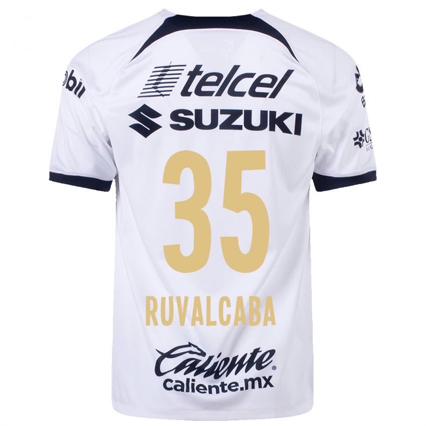 Hombre Camiseta Jorge Ruvalcaba #35 Blanco 1ª Equipación 2023/24 La Camisa Argentina