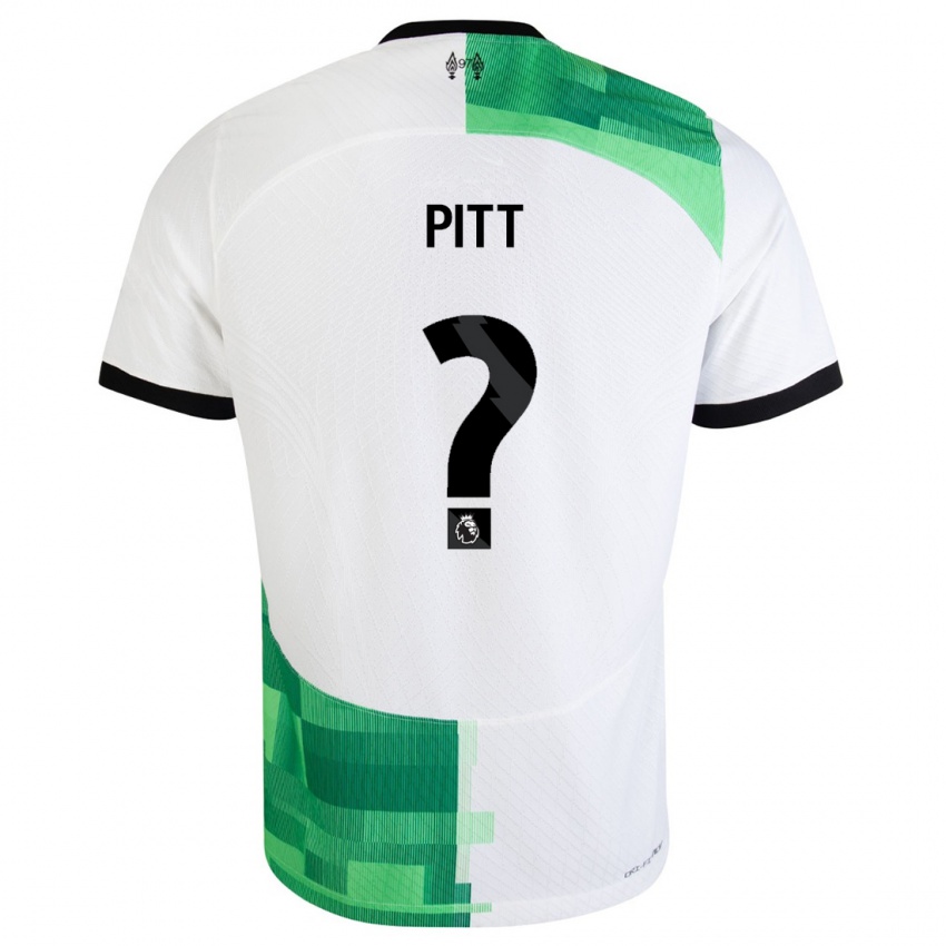 Hombre Camiseta Lucas Pitt #0 Blanco Verde 2ª Equipación 2023/24 La Camisa Argentina