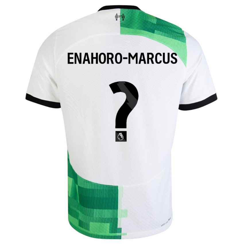Hombre Camiseta Louis Enahoro-Marcus #0 Blanco Verde 2ª Equipación 2023/24 La Camisa Argentina