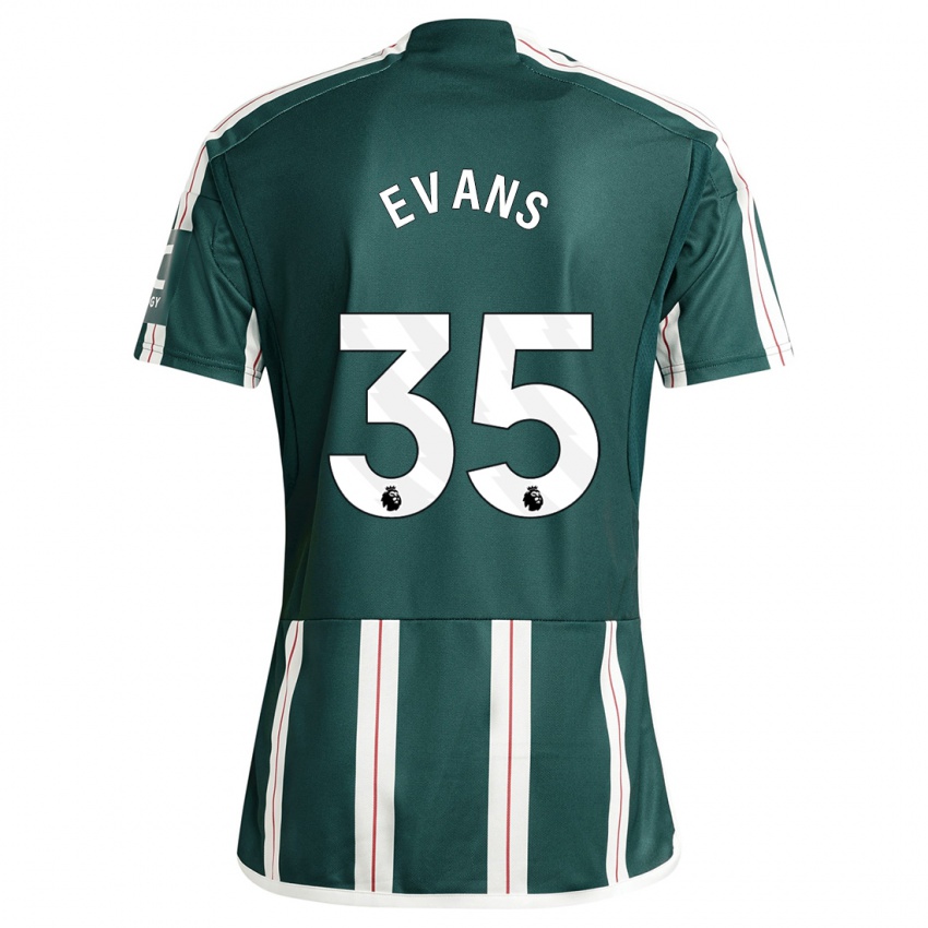 Hombre Camiseta Jonny Evans #35 Verde Oscuro 2ª Equipación 2023/24 La Camisa Argentina