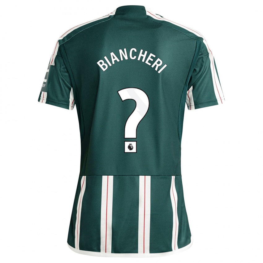 Hombre Camiseta Gabriele Biancheri #0 Verde Oscuro 2ª Equipación 2023/24 La Camisa Argentina