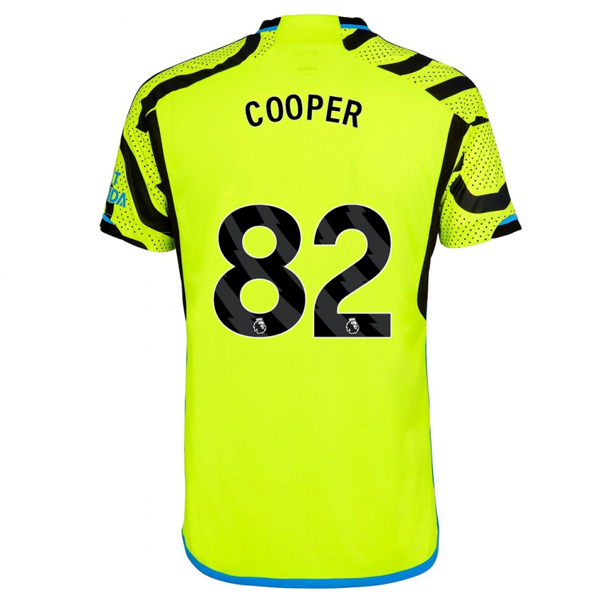 Hombre Camiseta Noah Cooper #82 Amarillo 2ª Equipación 2023/24 La Camisa Argentina