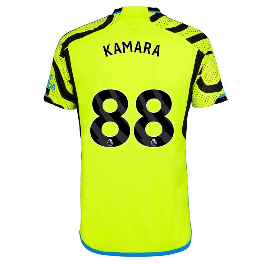 Hombre Camiseta Osman Kamara #88 Amarillo 2ª Equipación 2023/24 La Camisa Argentina
