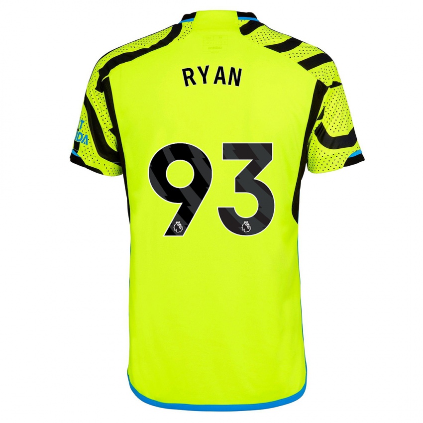 Hombre Camiseta Kamarni Ryan #93 Amarillo 2ª Equipación 2023/24 La Camisa Argentina