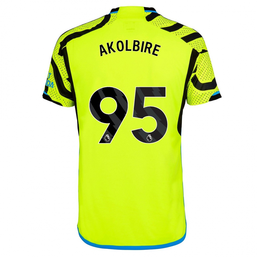 Hombre Camiseta Bless Akolbire #95 Amarillo 2ª Equipación 2023/24 La Camisa Argentina