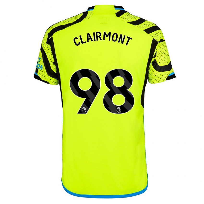 Hombre Camiseta Reece Clairmont #98 Amarillo 2ª Equipación 2023/24 La Camisa Argentina