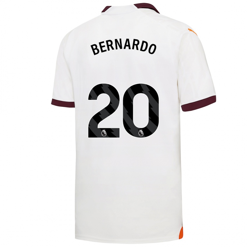Hombre Camiseta Bernardo Silva #20 Blanco 2ª Equipación 2023/24 La Camisa Argentina