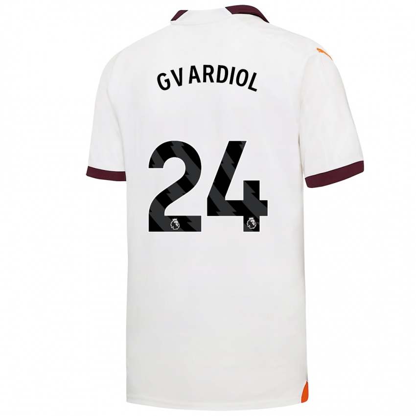 Hombre Camiseta Josko Gvardiol #24 Blanco 2ª Equipación 2023/24 La Camisa Argentina