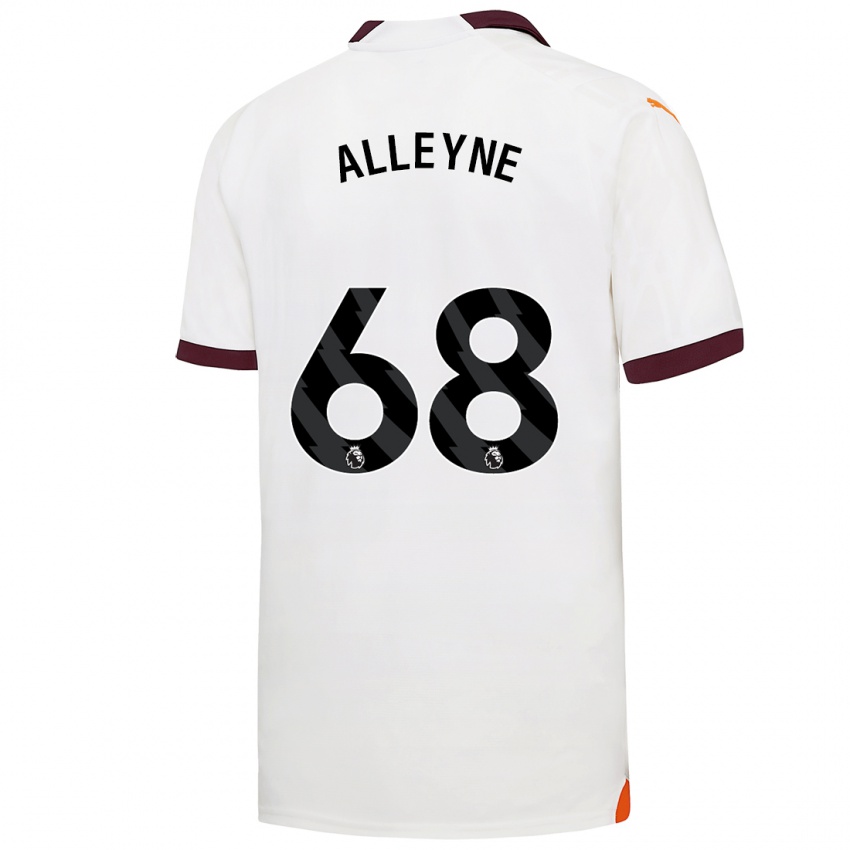 Hombre Camiseta Max Alleyne #68 Blanco 2ª Equipación 2023/24 La Camisa Argentina