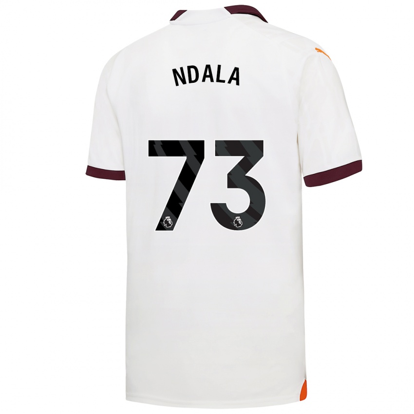 Hombre Camiseta Joel Ndala #73 Blanco 2ª Equipación 2023/24 La Camisa Argentina