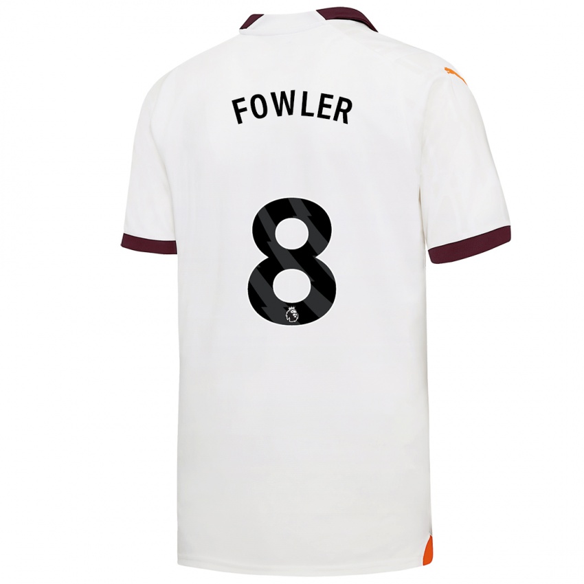 Hombre Camiseta Mary Fowler #8 Blanco 2ª Equipación 2023/24 La Camisa Argentina