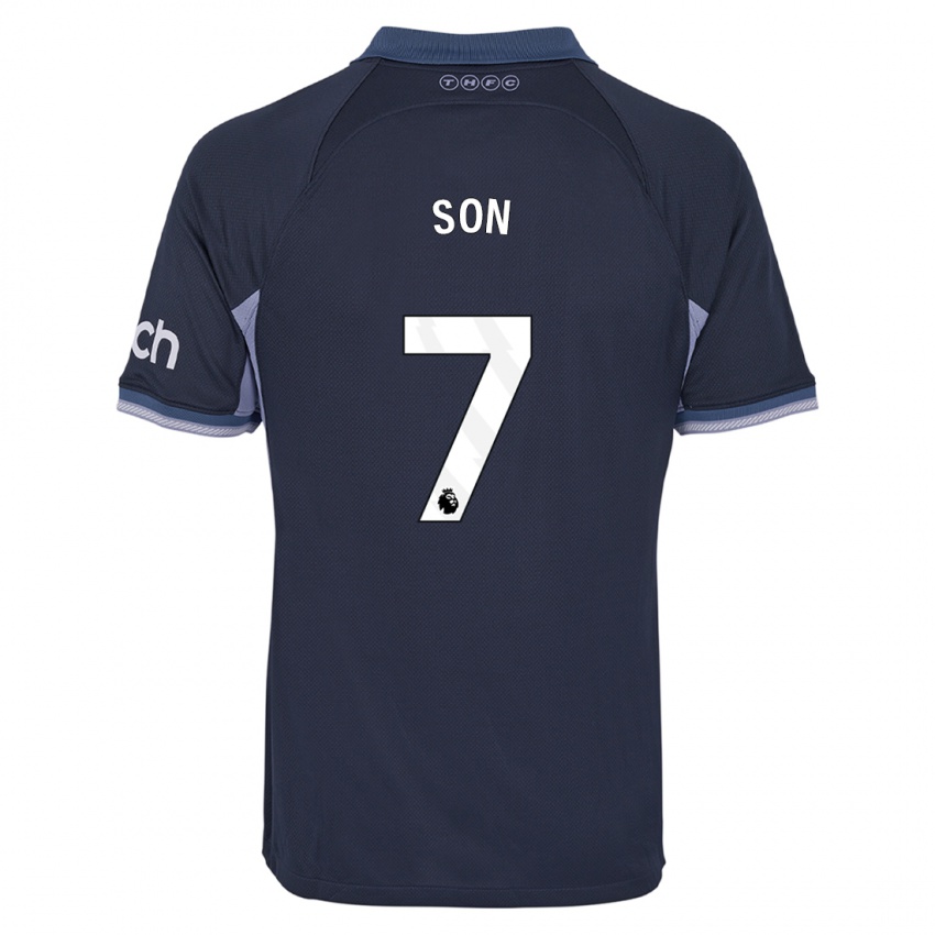 Hombre Camiseta Heung-Min Son #7 Azul Oscuro 2ª Equipación 2023/24 La Camisa Argentina