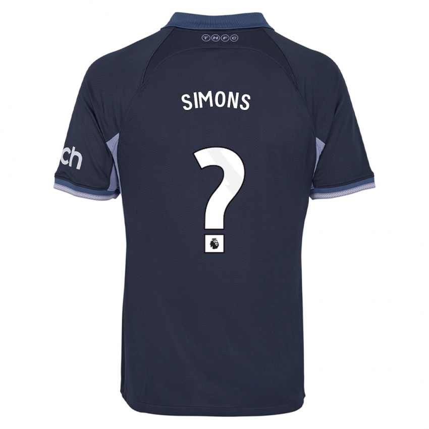 Hombre Camiseta Zach Simons #0 Azul Oscuro 2ª Equipación 2023/24 La Camisa Argentina