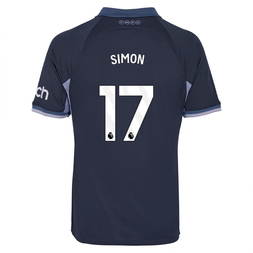 Hombre Camiseta Kyah Simon #17 Azul Oscuro 2ª Equipación 2023/24 La Camisa Argentina
