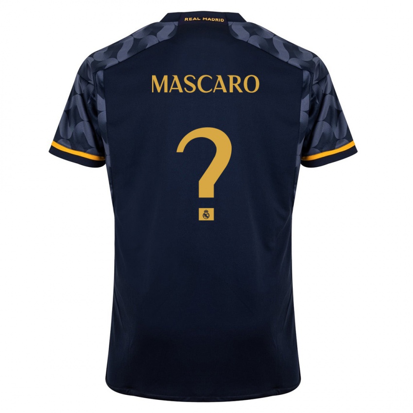 Hombre Camiseta Joan Mascaro #0 Azul Oscuro 2ª Equipación 2023/24 La Camisa Argentina