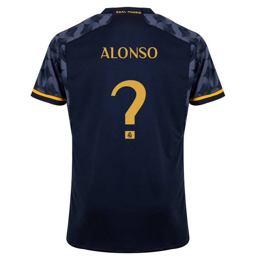 Hombre Camiseta Borja Alonso #0 Azul Oscuro 2ª Equipación 2023/24 La Camisa Argentina