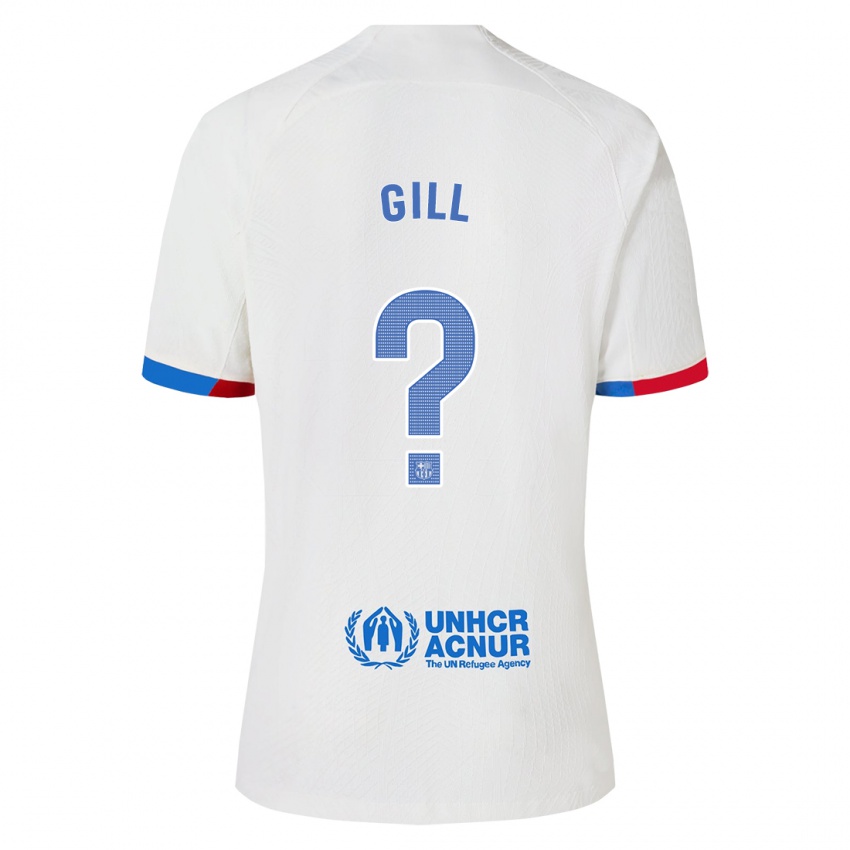 Hombre Camiseta Adrian Gill #0 Blanco 2ª Equipación 2023/24 La Camisa Argentina