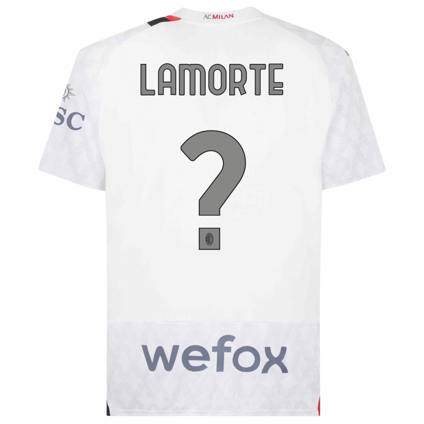 Hombre Camiseta Alessandro Lamorte #0 Blanco 2ª Equipación 2023/24 La Camisa Argentina