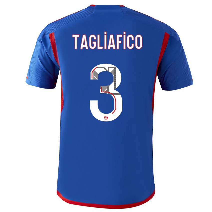 Hombre Camiseta Nicolas Tagliafico #3 Azul Rojo 2ª Equipación 2023/24 La Camisa Argentina