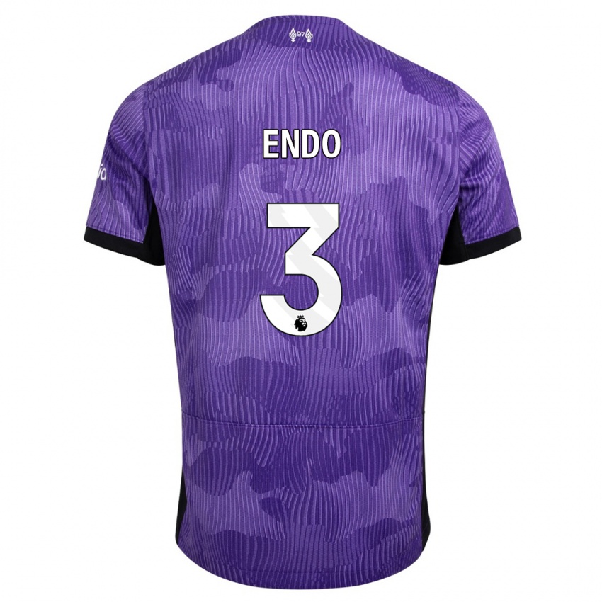 Hombre Camiseta Wataru Endo #3 Púrpura Equipación Tercera 2023/24 La Camisa Argentina