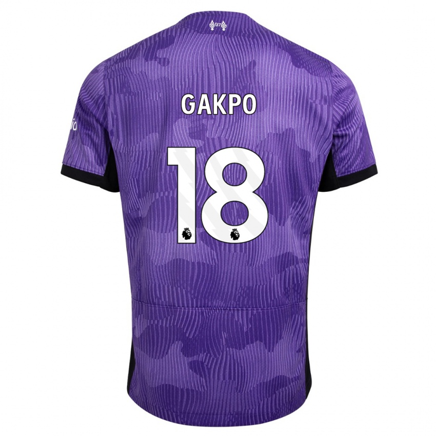 Hombre Camiseta Cody Gakpo #18 Púrpura Equipación Tercera 2023/24 La Camisa Argentina