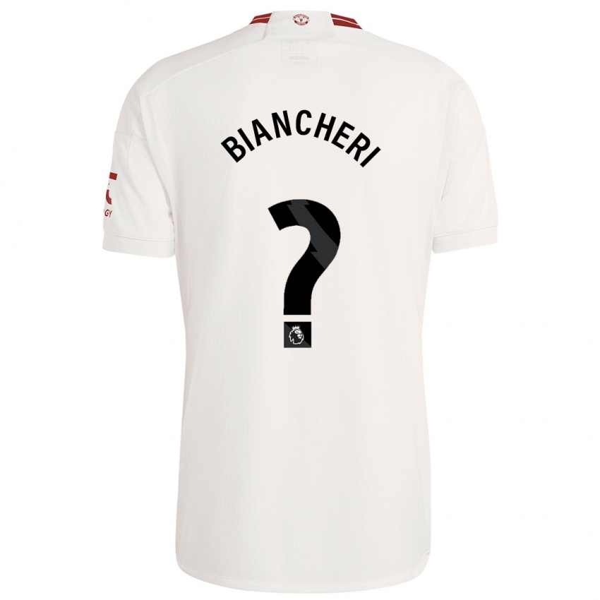 Hombre Camiseta Gabriele Biancheri #0 Blanco Equipación Tercera 2023/24 La Camisa Argentina