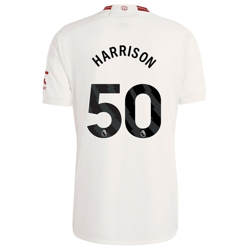 Hombre Camiseta Elyh Harrison #50 Blanco Equipación Tercera 2023/24 La Camisa Argentina