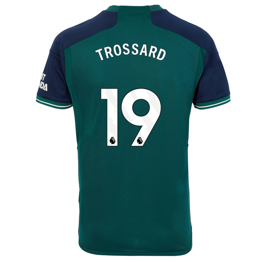 Hombre Camiseta Leandro Trossard #19 Verde Equipación Tercera 2023/24 La Camisa Argentina