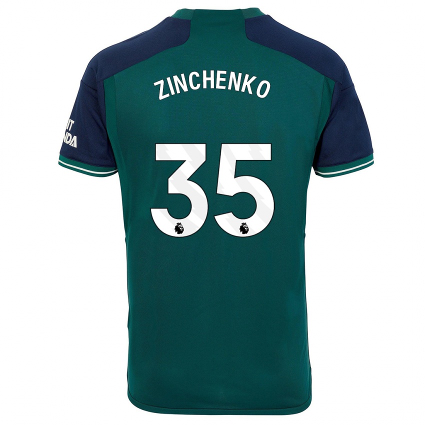 Hombre Camiseta Oleksandr Zinchenko #35 Verde Equipación Tercera 2023/24 La Camisa Argentina
