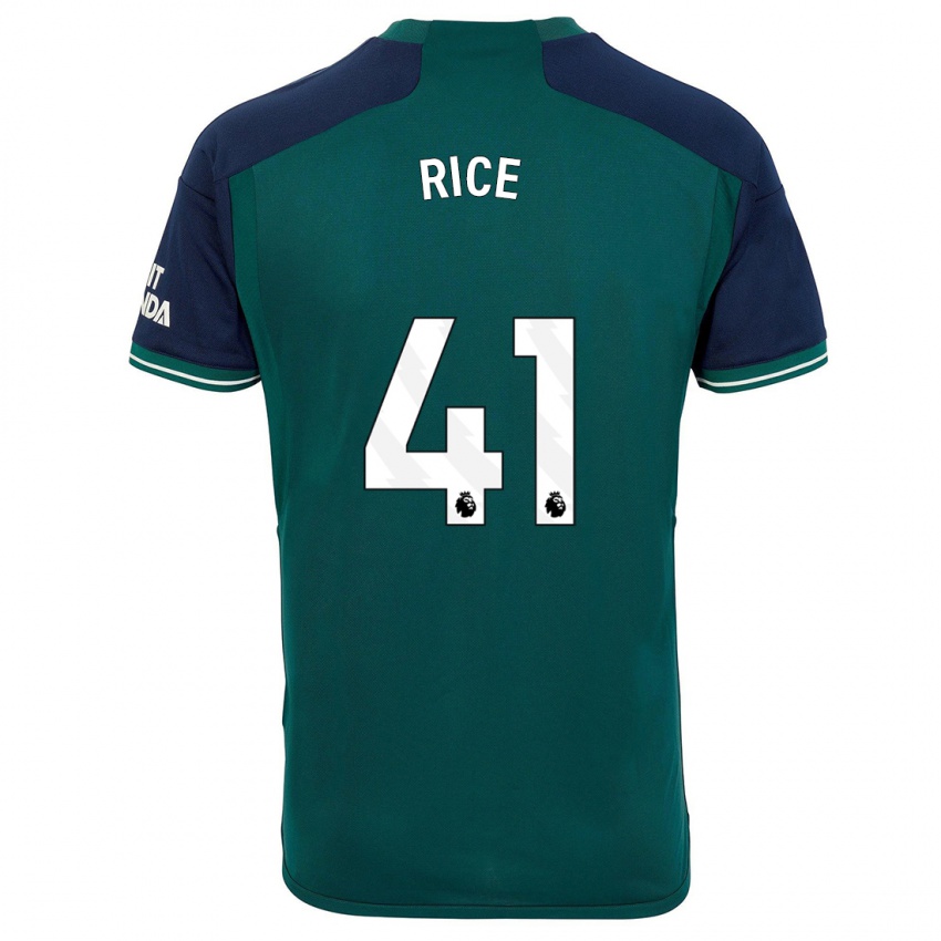 Hombre Camiseta Declan Rice #41 Verde Equipación Tercera 2023/24 La Camisa Argentina