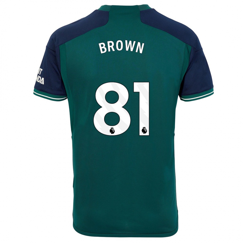 Hombre Camiseta Luis Brown #81 Verde Equipación Tercera 2023/24 La Camisa Argentina