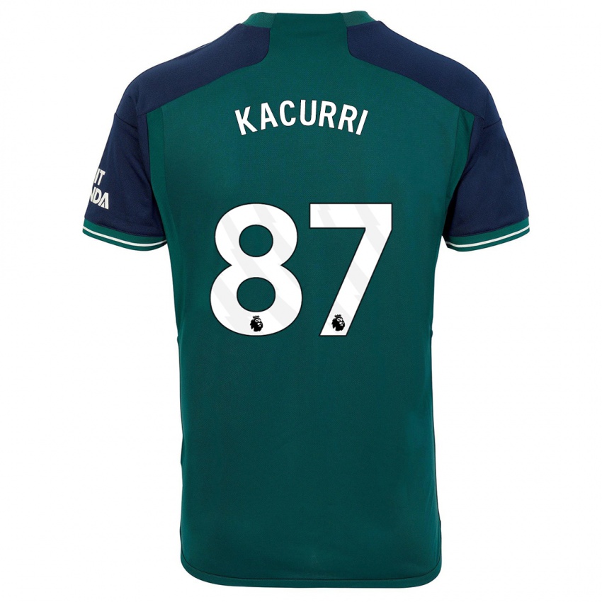 Hombre Camiseta Maldini Kacurri #87 Verde Equipación Tercera 2023/24 La Camisa Argentina