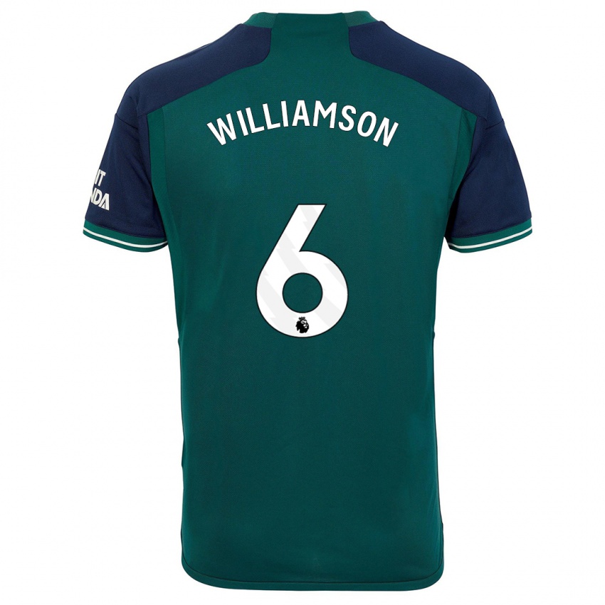 Hombre Camiseta Leah Williamson #6 Verde Equipación Tercera 2023/24 La Camisa Argentina