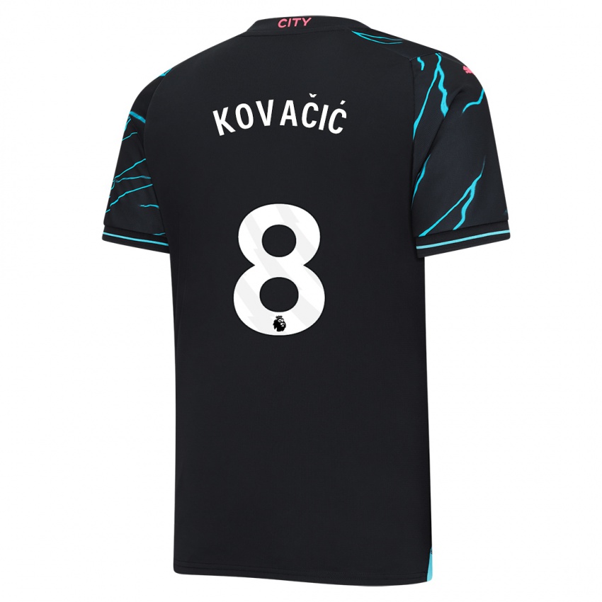 Hombre Camiseta Mateo Kovacic #8 Azul Oscuro Equipación Tercera 2023/24 La Camisa Argentina