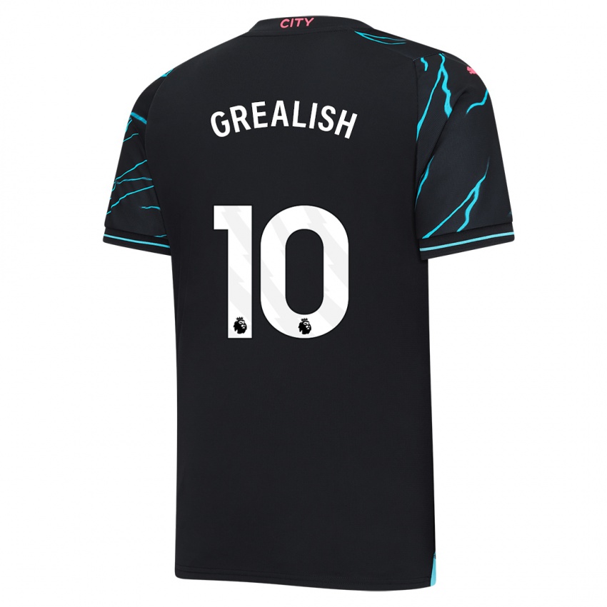 Hombre Camiseta Jack Grealish #10 Azul Oscuro Equipación Tercera 2023/24 La Camisa Argentina