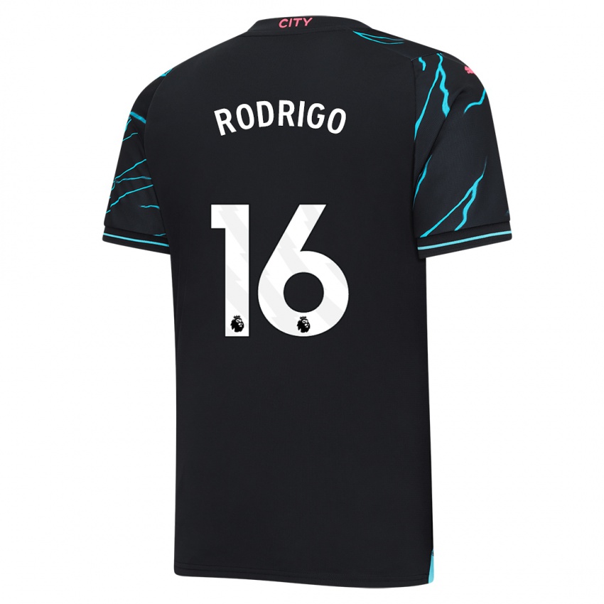 Hombre Camiseta Rodrigo Hernandez #16 Azul Oscuro Equipación Tercera 2023/24 La Camisa Argentina