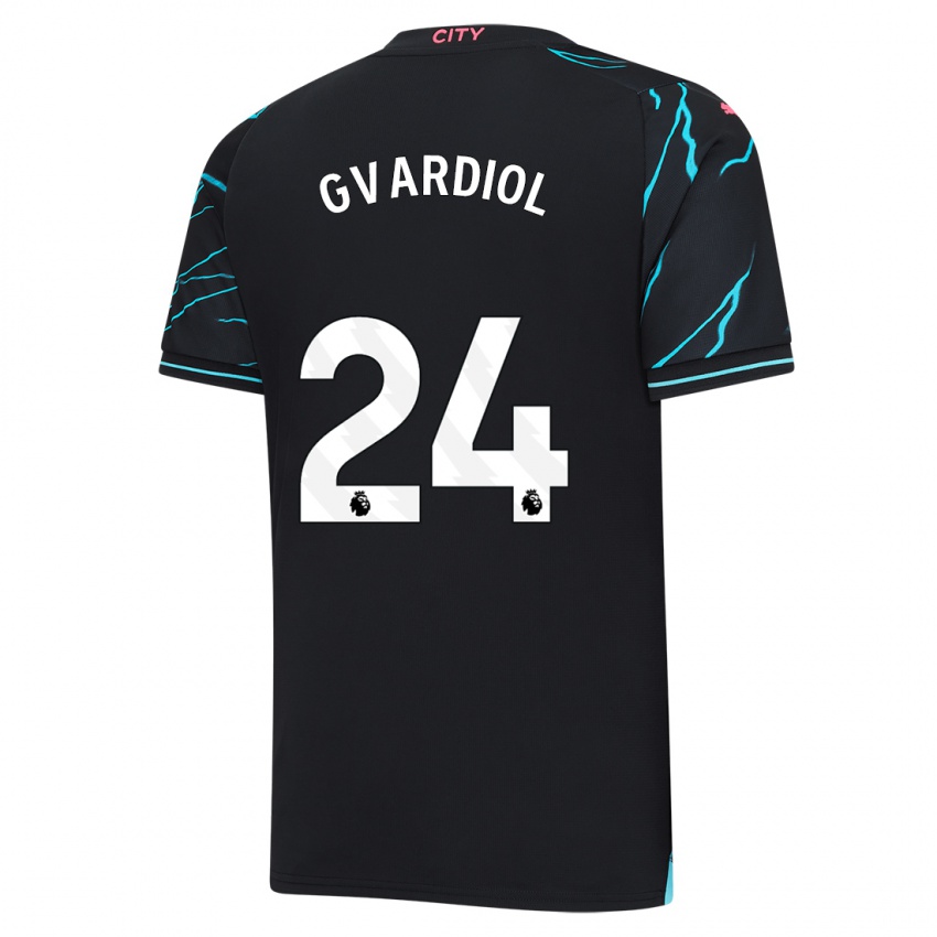 Hombre Camiseta Josko Gvardiol #24 Azul Oscuro Equipación Tercera 2023/24 La Camisa Argentina
