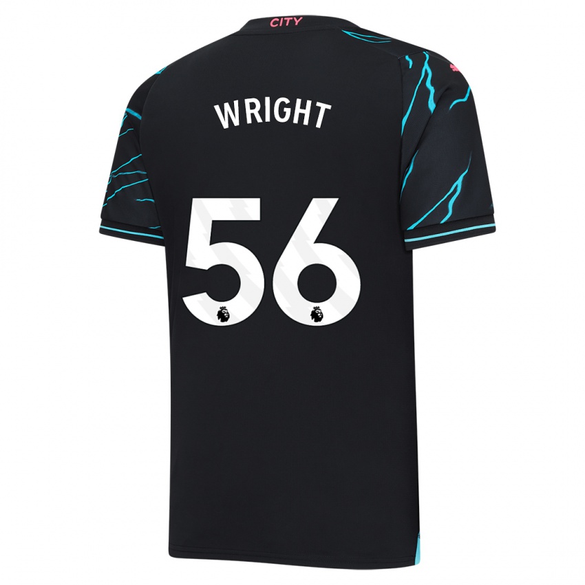 Hombre Camiseta Jacob Wright #56 Azul Oscuro Equipación Tercera 2023/24 La Camisa Argentina