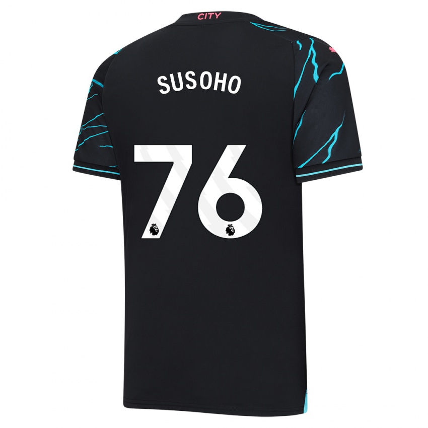 Hombre Camiseta Mahamadou Susoho #76 Azul Oscuro Equipación Tercera 2023/24 La Camisa Argentina